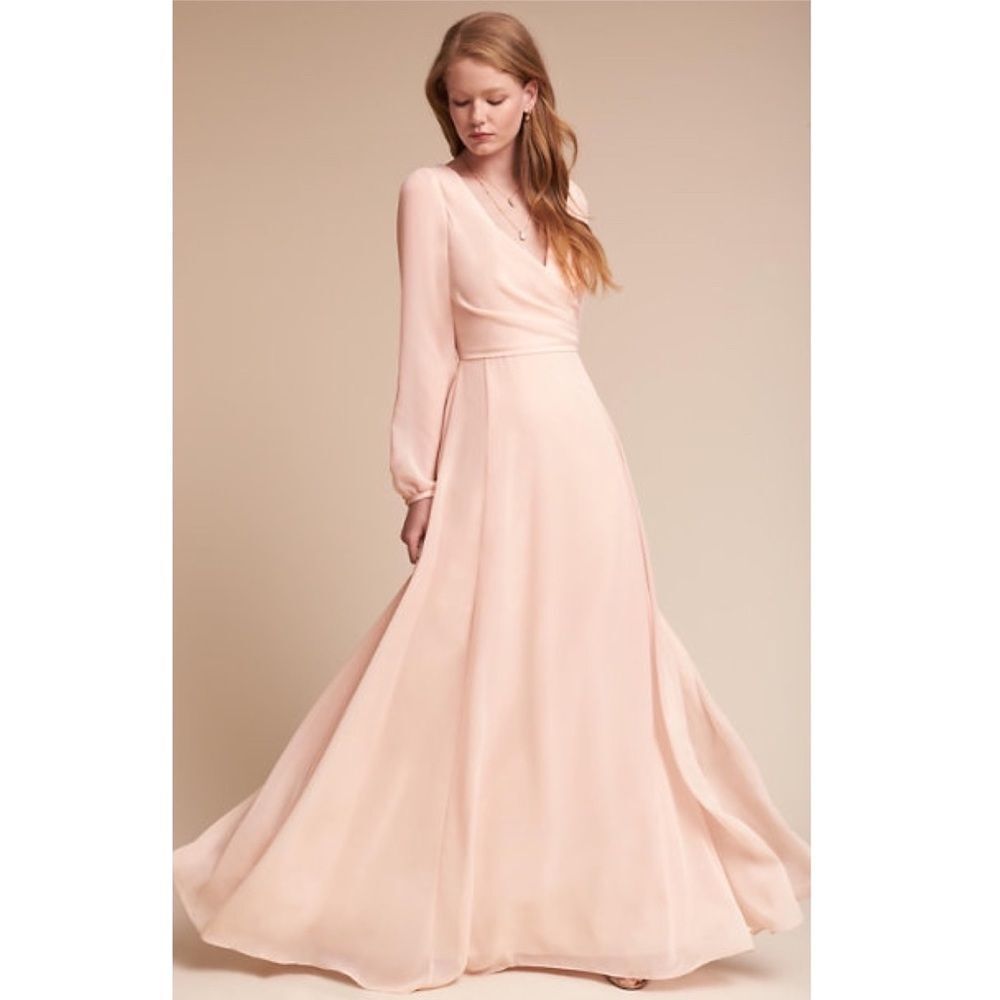 Anthropologie x BHLDN Watters Nova Dress Ice Pink